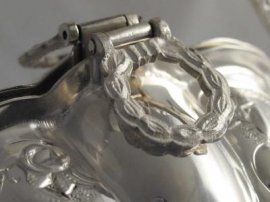 00445 Pair-2-Victorian-Silver-Shell-Shaped-Biscuit-Sweet-Container-11